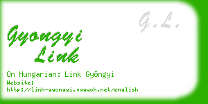 gyongyi link business card
